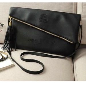 Givenchy Designer Black Crossbody Purse w Tassel